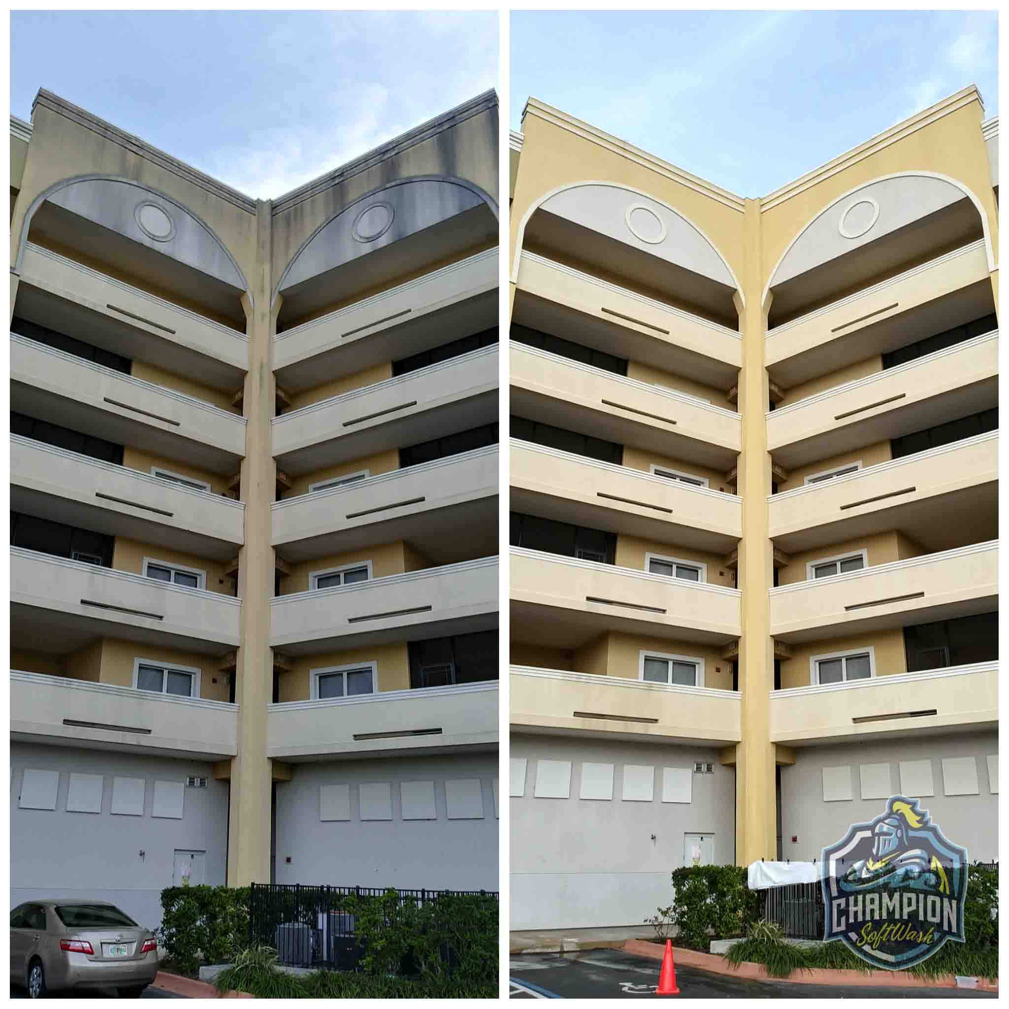 Algae and Mold removal pressure washing services for commercial properties, stucco cleaning, efis and dryvit cleaning